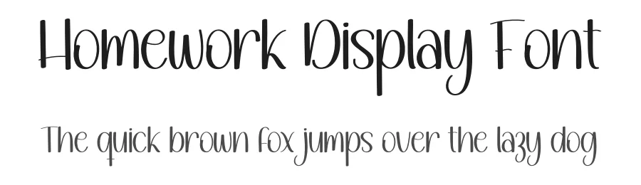Homework Display Font by creativeletter — Display Font