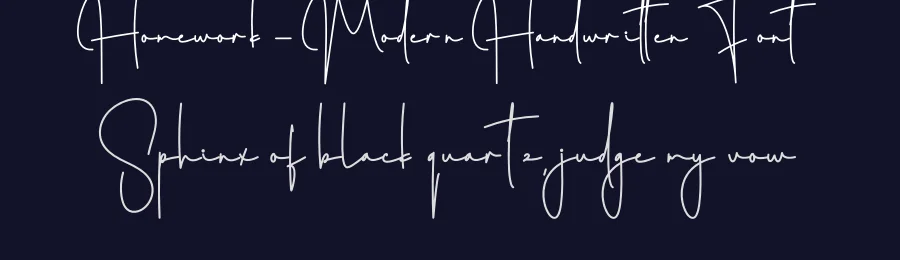 Homework – Modern Handwritten Font by creativeletter — Script Handwritten Font — thumbnail 2