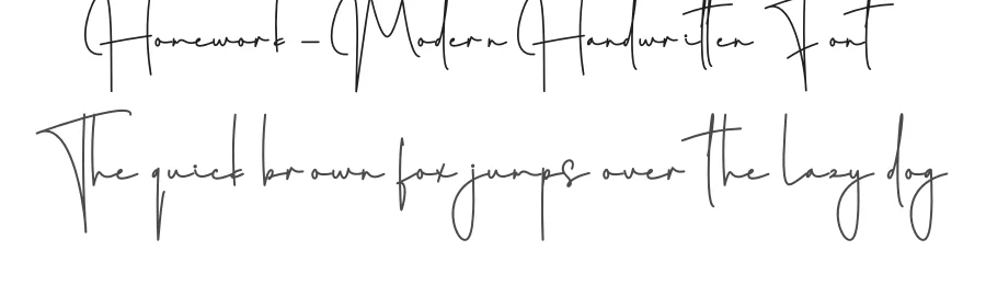 Homework – Modern Handwritten Font by creativeletter — Script Handwritten Font