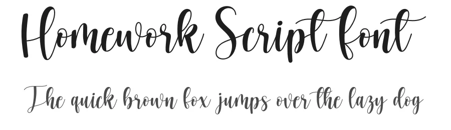 Homework Script Font by andikastudio — Script Handwritten Font