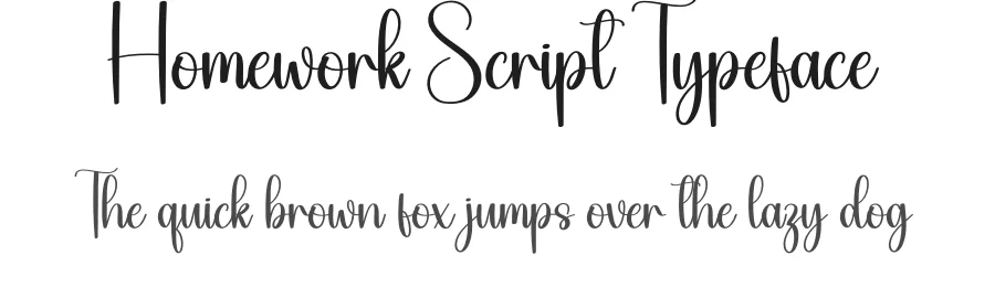 Homework Script Typeface by Kecimpring — Script Handwritten Font