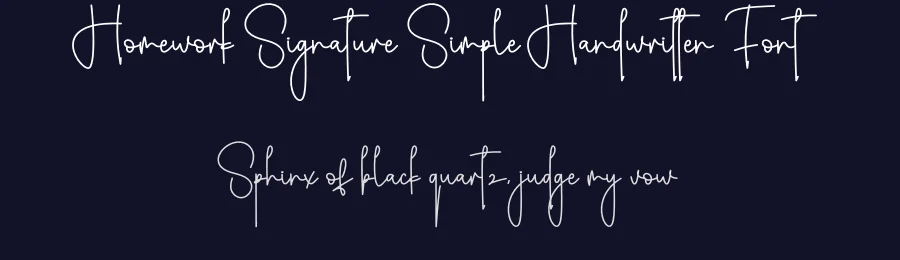 Homework Signature Simple Handwritten Font by creativeletter — Script Handwritten Font — thumbnail 2