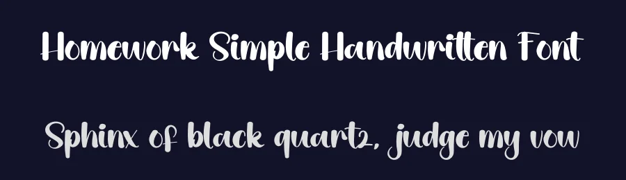 Homework Simple Handwritten Font by andikastudio — Display Font — thumbnail 2