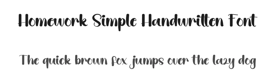 Homework Simple Handwritten Font by andikastudio — Display Font