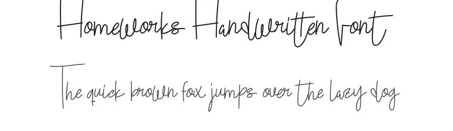 Homeworks Handwritten Font by levincreative — Script Handwritten Font