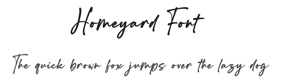Homeyard Font by Rantautype — Script Handwritten Font