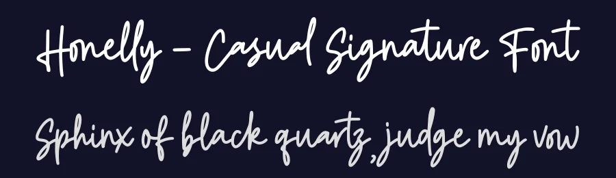 Honelly – Casual Signature Font by MJB Letters — Script Handwritten Font — thumbnail 2
