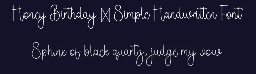 Honey Birthday – Simple Handwritten Font by freshtypeink — Script Handwritten Font — thumbnail 2