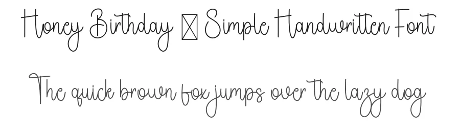 Honey Birthday – Simple Handwritten Font by freshtypeink — Script Handwritten Font