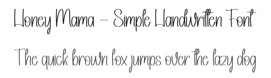 Honey Mama – Simple Handwritten Font by andikastudio — Display Font