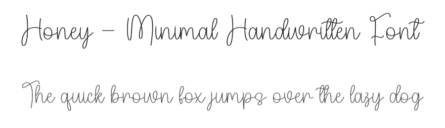 Honey – Minimal Handwritten Font by andikastudio — Script Handwritten Font