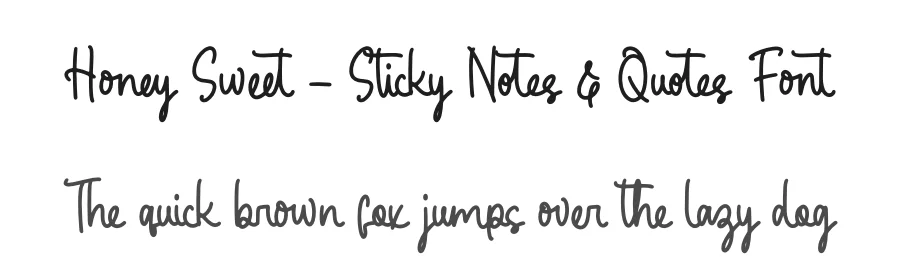 Honey Sweet – Sticky Notes & Quotes Font by letterenastudios — Script Handwritten Font