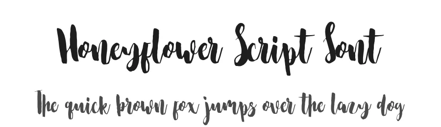 Honeyflower Script Font by 178-MC β Script Handwritten Font