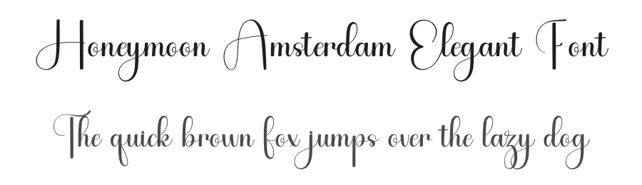 Honeymoon Amsterdam Elegant Font by freshtypeink — Script Handwritten Font