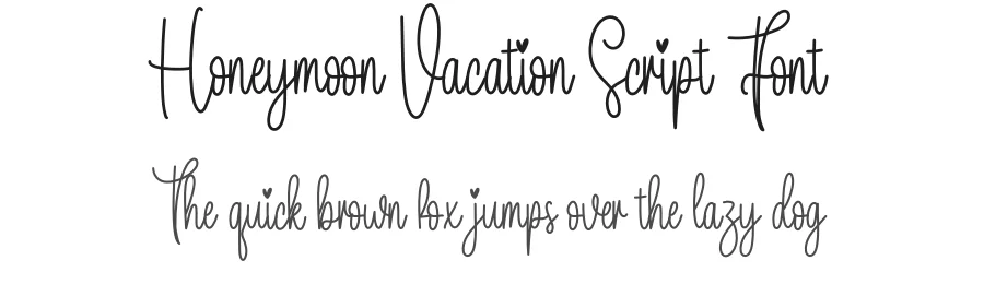 Honeymoon Vacation Script Font by creativeletter — Script Handwritten Font
