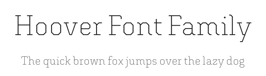 Hoover Font Family by Indian Type Foundry — Slab Serif Font