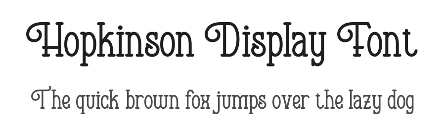 Hopkinson Display Font by Kong Font — Display Font