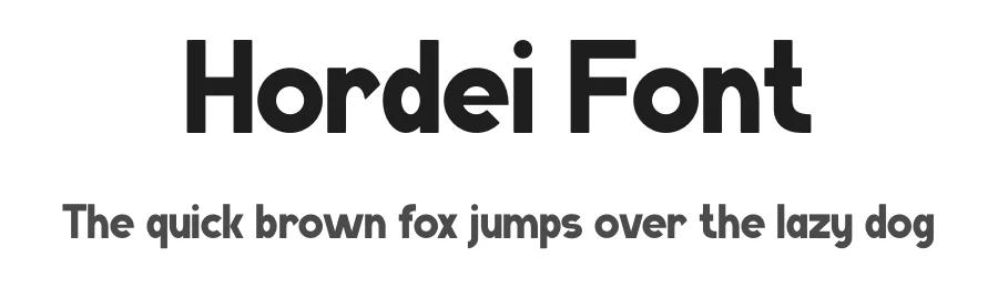 Hordei Font by Maiko Hatta — Display Font