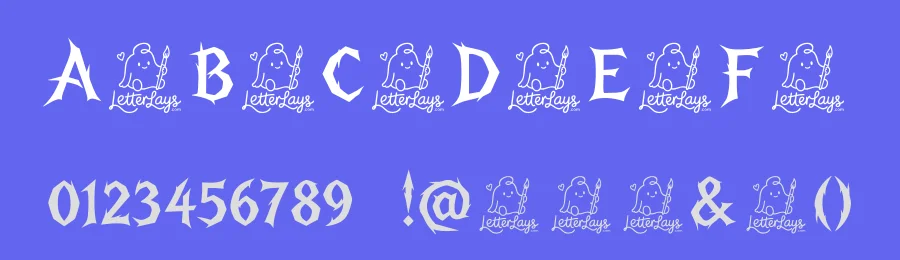 horn Tattoo Free Font by Letterlays — Display Font — thumbnail 3