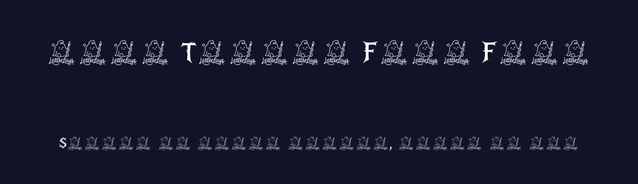 horn Tattoo Free Font by Letterlays — Display Font — thumbnail 2