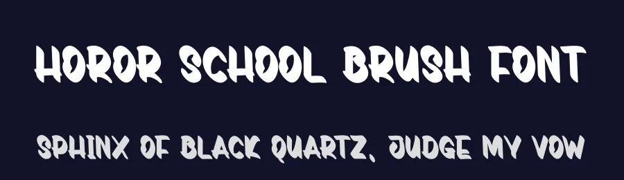 Horor School Brush Font by creativeletter — Display Font — thumbnail 2