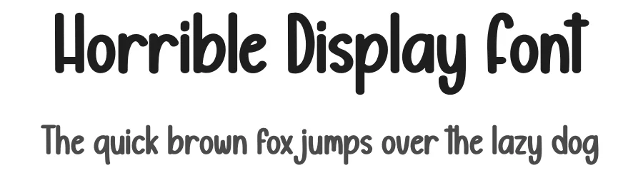 Horrible Display Font by creativeletter — Script Handwritten Font