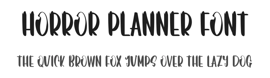 Horror Planner Font by inermediaSTUDIO — Display Font