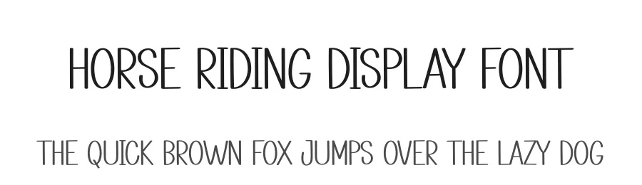 Horse Riding Display Font by andikastudio — Display Font