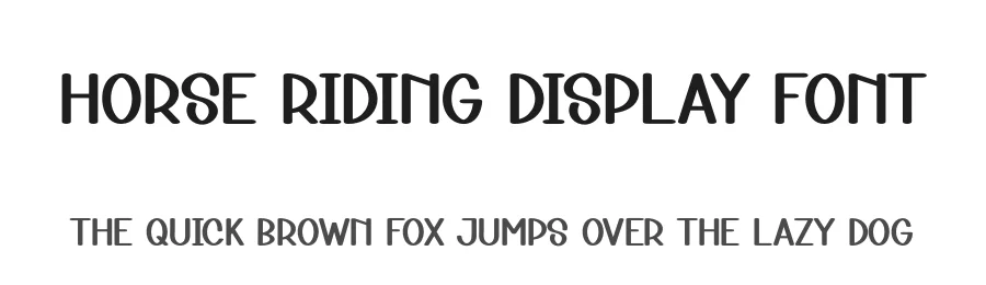 Horse Riding Display Font by andikastudio — Display Font
