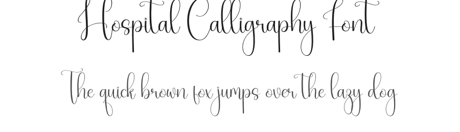 Hospital Calligraphy Font by creativeletter — Script Handwritten Font