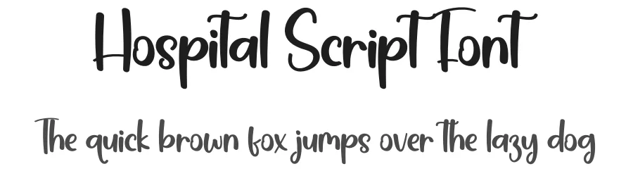 Hospital Script Font by creativeletter — Script Handwritten Font