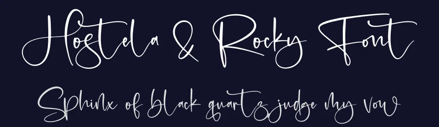 Hostela & Rocky Font by letternity — Script Handwritten Font — thumbnail 2