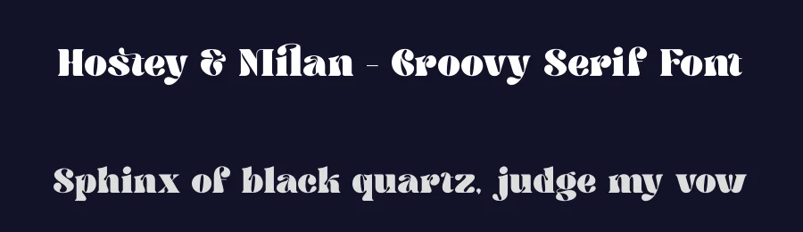 Hostey & Milan – Groovy Serif Font by timelesstype.co — Display Font — thumbnail 2