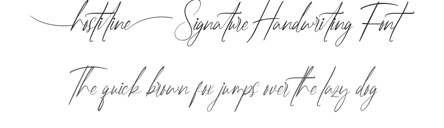 Hostiline Signature Handwriting Font by nihstudio — Script Handwritten Font