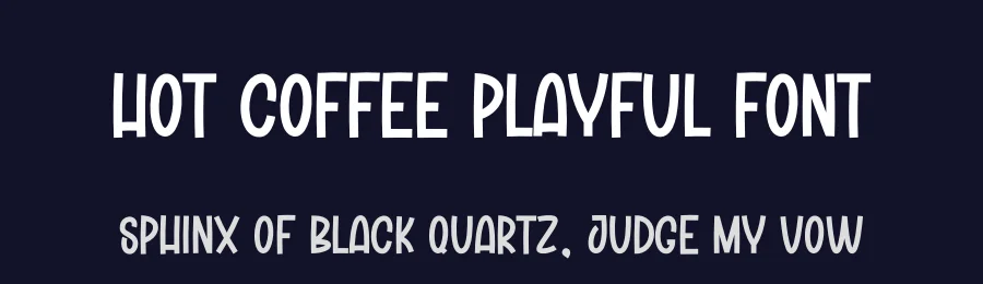 Hot Coffee Playful Font by creativeletter — Display Font — thumbnail 2