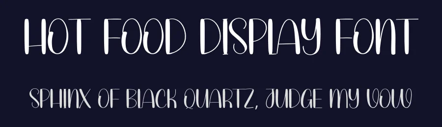 Hot Food Display Font by creativeletter — Display Font — thumbnail 2