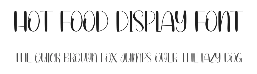 Hot Food Display Font by creativeletter — Display Font