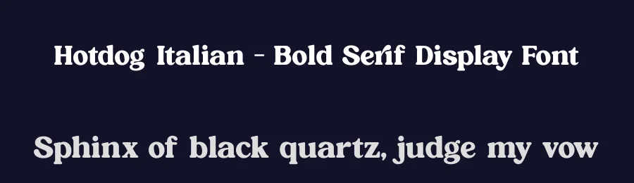 Hotdog Italian – Bold Serif Display Font by timelesstype.co — Display Font — thumbnail 2