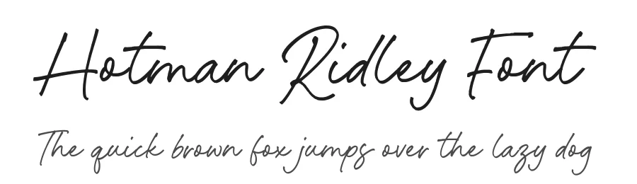 Hotman Ridley Font by Timur type — Script Handwritten Font