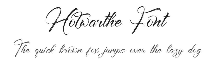 Hotwarthe Font by glorytype — Script Handwritten Font