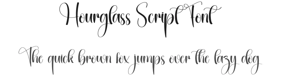 Hourglass Script Font by creativeletter — Script Handwritten Font