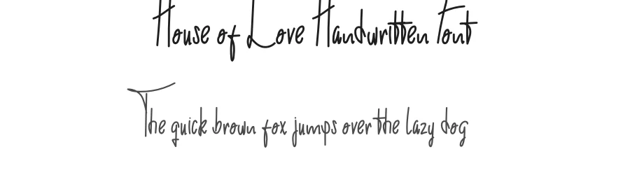 House of Love Handwritten Font by levincreative — Script Handwritten Font