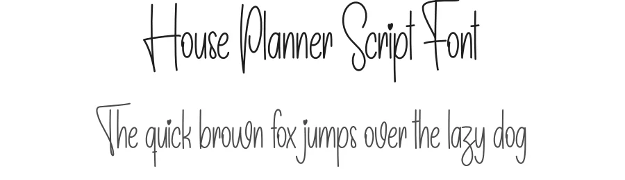 House Planner Script Font by creativeletter — Script Handwritten Font