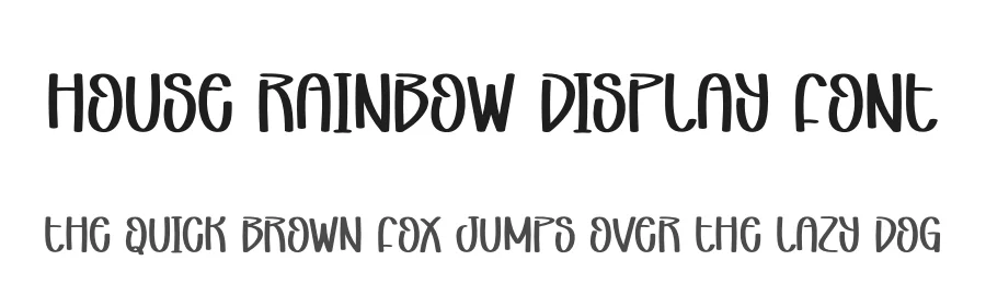 House Rainbow Display Font by andikastudio — Display Font