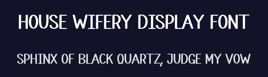 House Wifery Display Font by creativeletter — Display Font — thumbnail 2