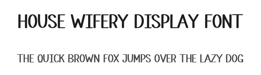 House Wifery Display Font by creativeletter — Display Font