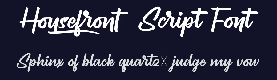 Housefront Script Font by CalligraphyFonts.net — Script Handwritten Font — thumbnail 2