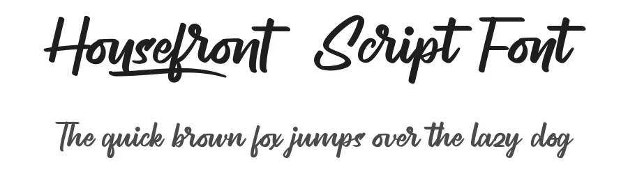 Housefront Script Font by CalligraphyFonts.net — Script Handwritten Font