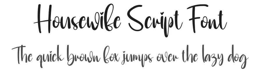 Housewife Script Font by creativeletter — Script Handwritten Font
