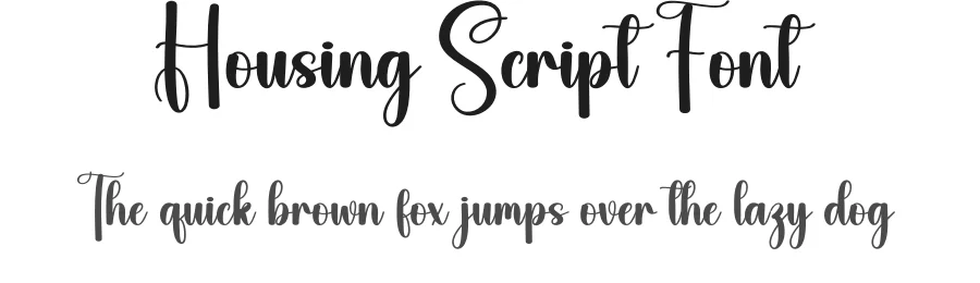 Housing Script Font by andikastudio — Script Handwritten Font